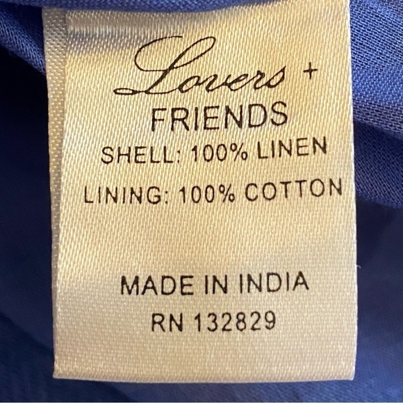 Lovers and Friends Dakota Linen Blazer - Blue Size XS - Picture 14 of 15